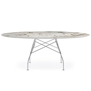 Mesa Glossy mármol ovalada Kartell