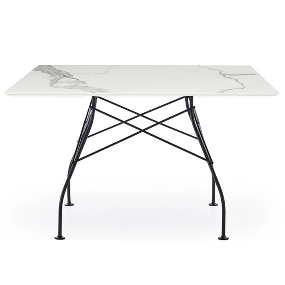 Mesa Glossy mármol cuadrada Kartell