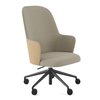 Sillón Aleta Executive madera con ruedas Viccarbe