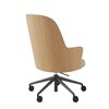 Sillón Aleta Executive madera con ruedas Viccarbe