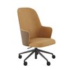 Sillón Aleta Executive madera con ruedas Viccarbe