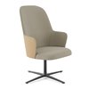 Sillón Aleta Executive madera giratoria Viccarbe