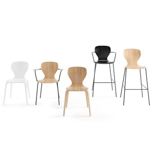 Sillón Ears base cuatro patas metal Viccarbe