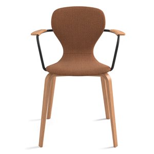 Silla Ears tapizada base cuatro patas madera Viccarbe