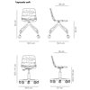 Silla Maarten tapizada base giratoria con ruedas Viccarbe