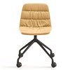 Silla Maarten tapizada base giratoria con ruedas Viccarbe