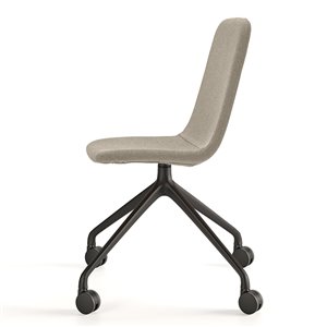 Silla Maarten tapizada base giratoria con ruedas Viccarbe