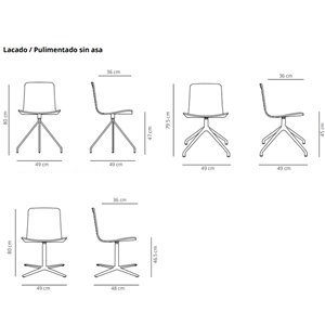 Silla Klip base giratoria Viccarbe