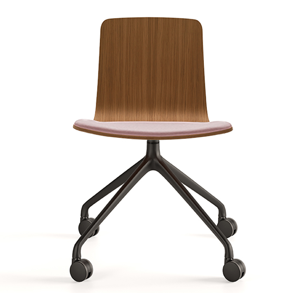 Silla Klip cojín base giratoria con ruedas Viccarbe