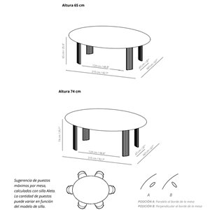 Mesa Fuste ovalada Viccarbe