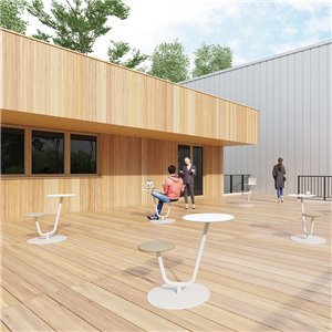 Mesa Solar tapizada Viccarbe