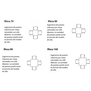 Mesa Burin cuadrada Outdoor Viccarbe