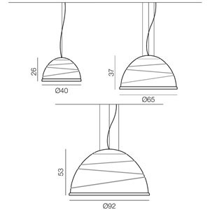 Lámpara suspensión Babele Martinelli Luce