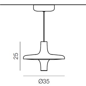 Lámpara suspensión Avro Junior Martinelli Luce