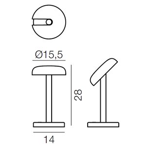 Lámpara sobremesa Cabriolette Martinelli Luce