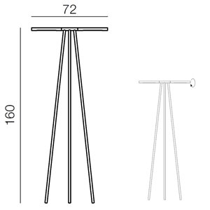 Lámpara pie Colibrì tripode Martinelli Luce