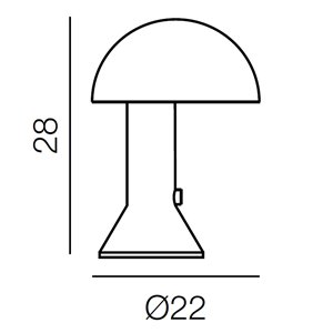 Lámpara sobremesa Elmetto Martinelli Luce