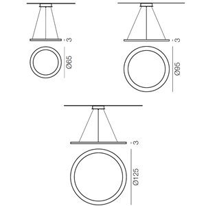 Lámpara suspensión Circular Slim Martinelli Luce