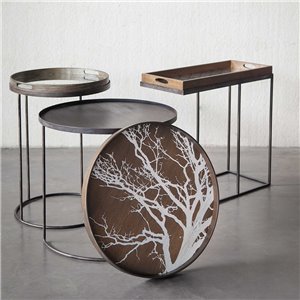 Tree: Bandeja blanca/Borde madera clara