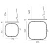Lámpara suspensión Loop cuadrada Martinelli Luce