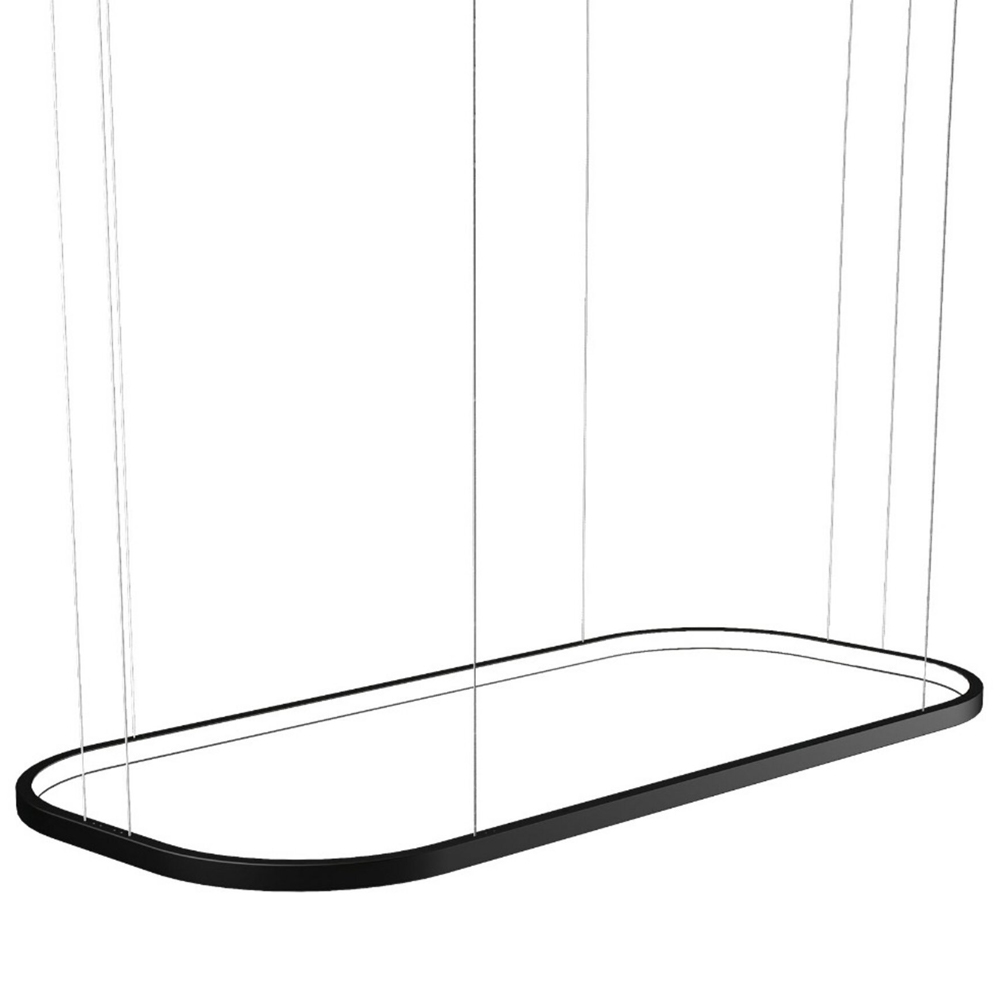 Lámpara suspensión Loop rectangular Martinelli Luce