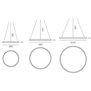 Lámpara suspensión Lunaop Slim Martinelli Luce