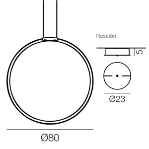 Lámpara suspensión Lunaop vertical Martinelli Luce