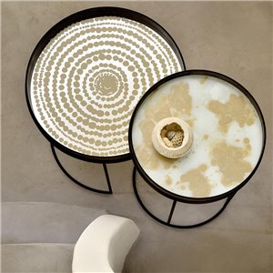 L: Ø61x4h cm - Mirror Gold