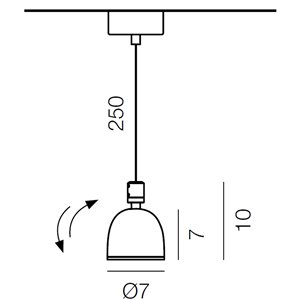 Lámpara suspensión Sistema U Martinelli Luce