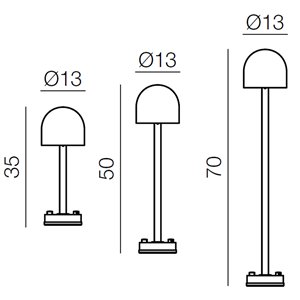 Lámpara pie Boleto outdoor Martinelli Luce