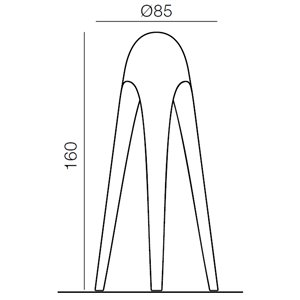 Lámpara pie Cyborg Big outdoor Martinelli Luce