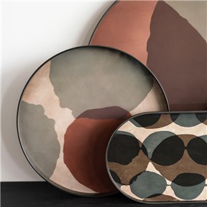 Bandeja Overlapping Dots Round Ethnicraft