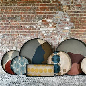 Bandeja Overlapping Dots Round Ethnicraft