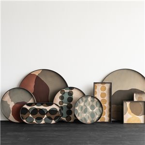 Bandeja Overlapping Dots Round Ethnicraft