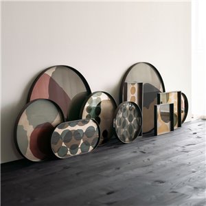 Bandeja Overlapping Dots Round Ethnicraft