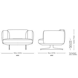 Butaca Inland tapizado cuero &Tradition