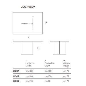 Mesa rectangular Liquefy Glas Italia