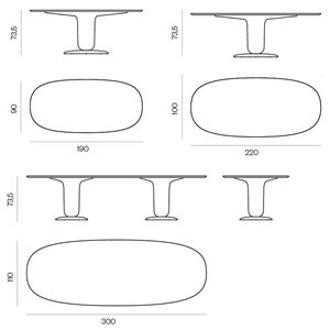 Mesa Explorer Dining oval BD Barcelona