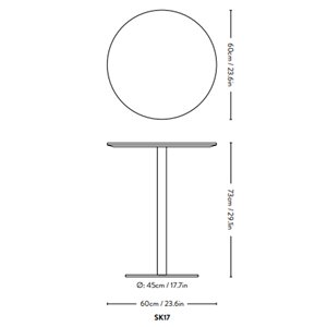 Mesa In Between redonda laminado &Tradition