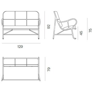 Sofá Gardenias Indoor BD Barcelona