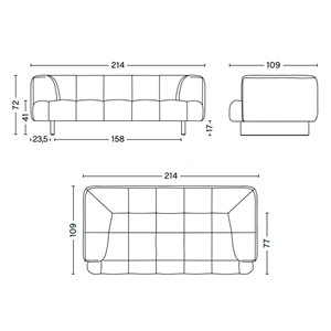 Sofá Quilton Lift 2 plazas Hay