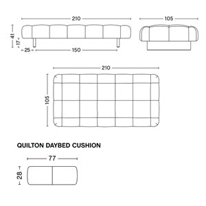 Sofá Quilton Lift 2 plazas Hay
