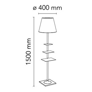 Lámpara pie Bibliotheque Nationale Flos