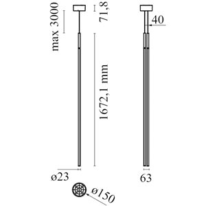 Lámpara suspensión My Lines Flos