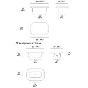 Mesa baja Luna Vondom