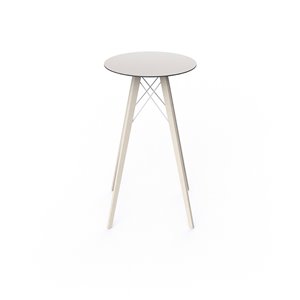 Mesa redonda alta Faz Wood Vondom