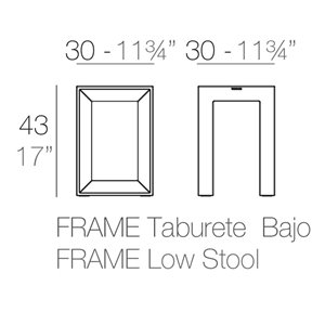 Taburete bajo Frame Vondom