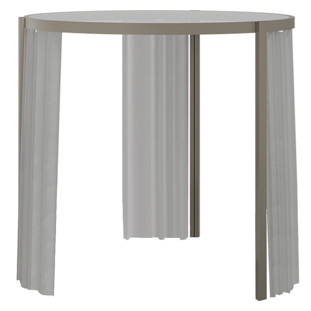 Pérgola Vela redonda con cortinas Vondom