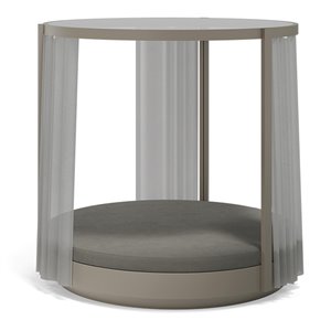 Pérgola Vela redonda con cortinas Vondom