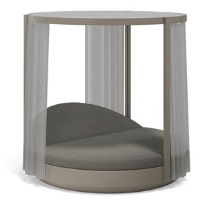 Pérgola Vela redonda con cortinas Vondom